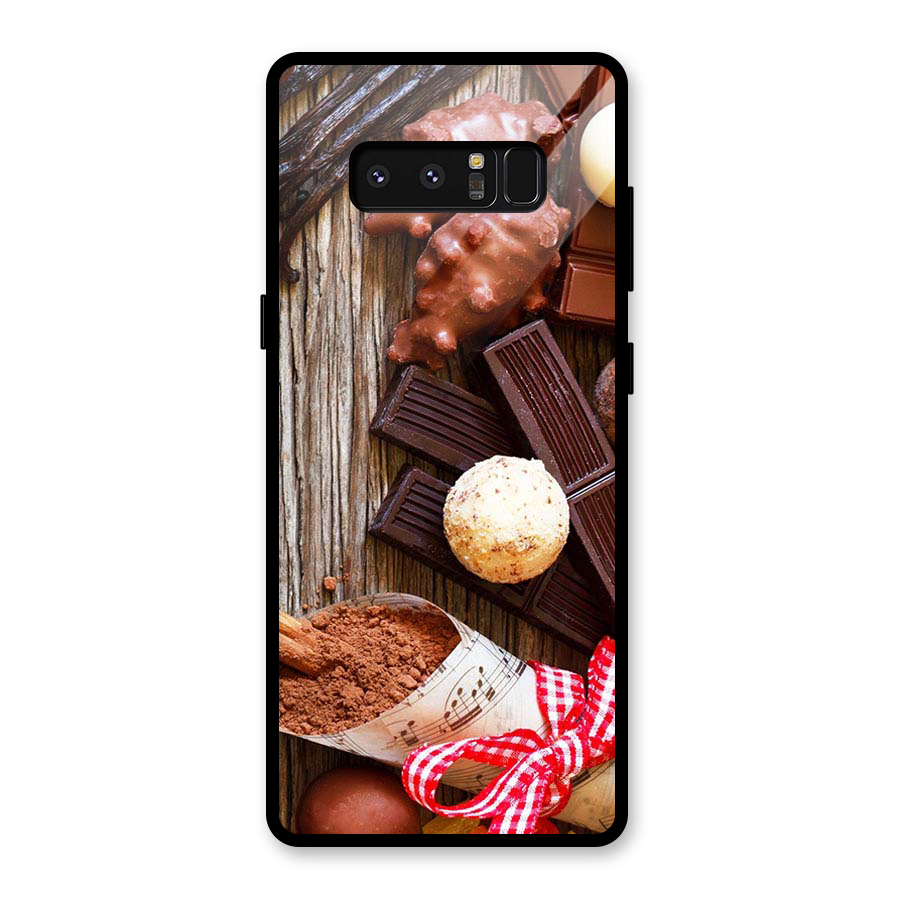 Chocolate Candies Glass Back Case for Galaxy Note 8