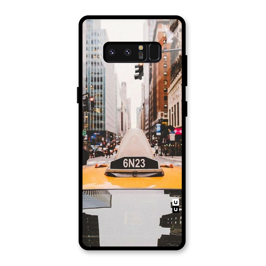City Taxi Glass Back Case for Galaxy Note 8