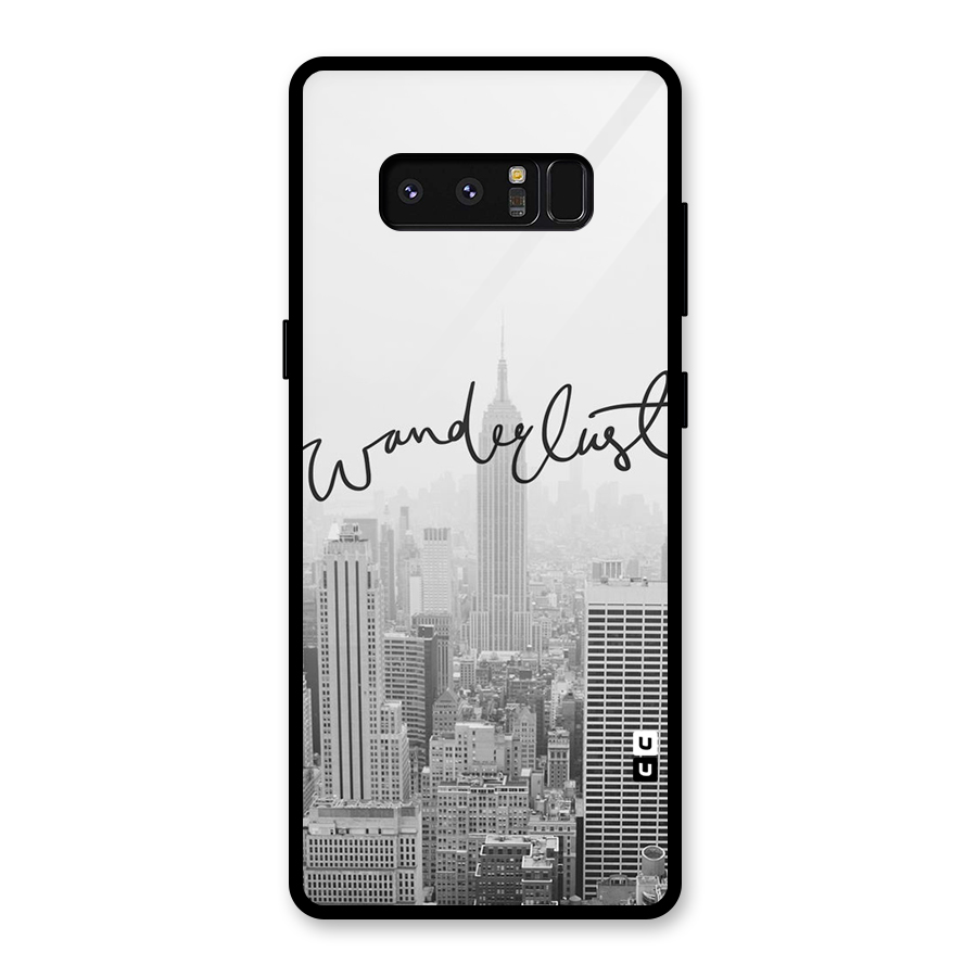 City Wanderlust Monochrome Glass Back Case for Galaxy Note 8