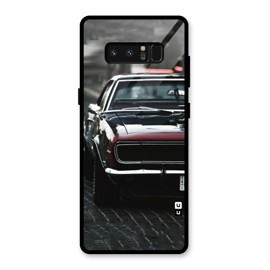 Class Vintage Car Glass Back Case for Galaxy Note 8