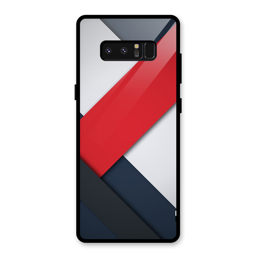 Classic Bold Glass Back Case for Galaxy Note 8