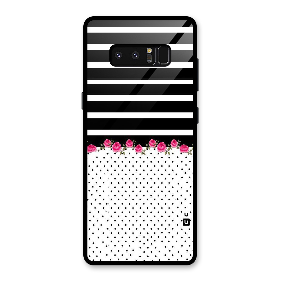 Classic Polka Stripes Glass Back Case for Galaxy Note 8