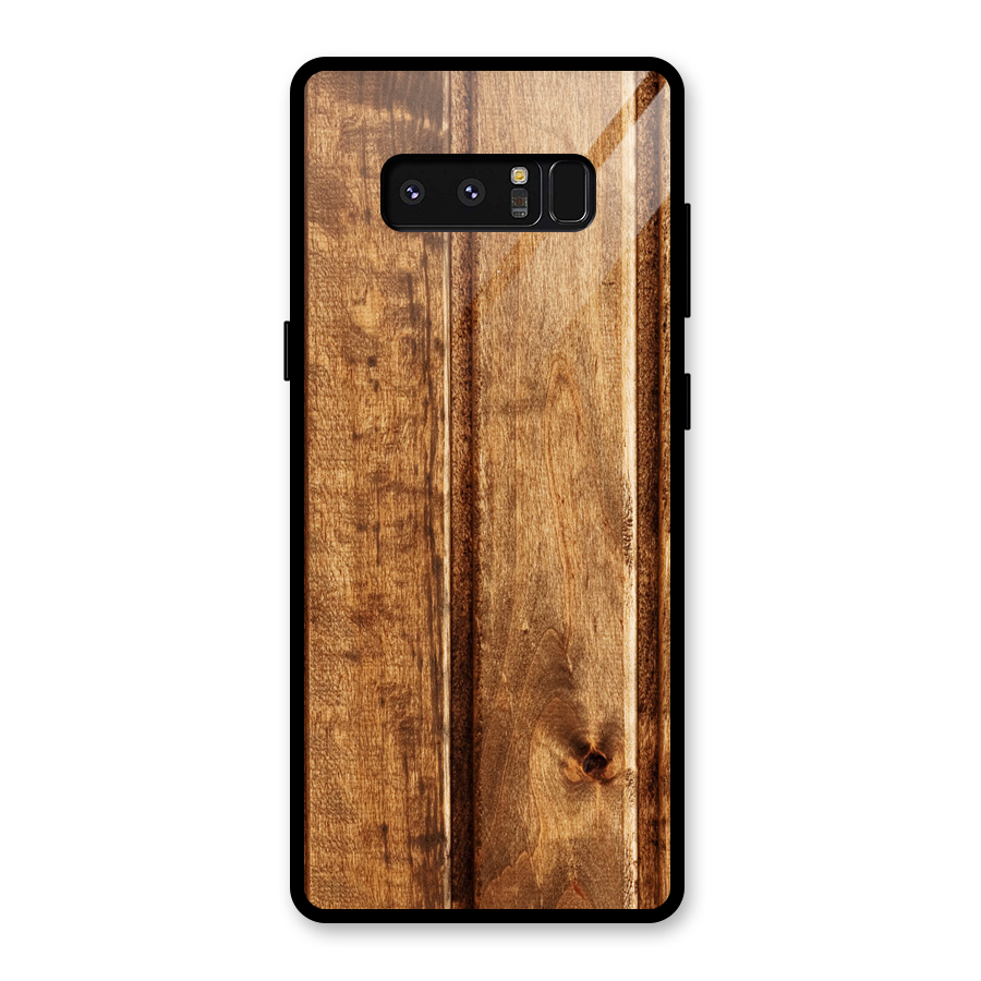 Classic Wood Print Glass Back Case for Galaxy Note 8