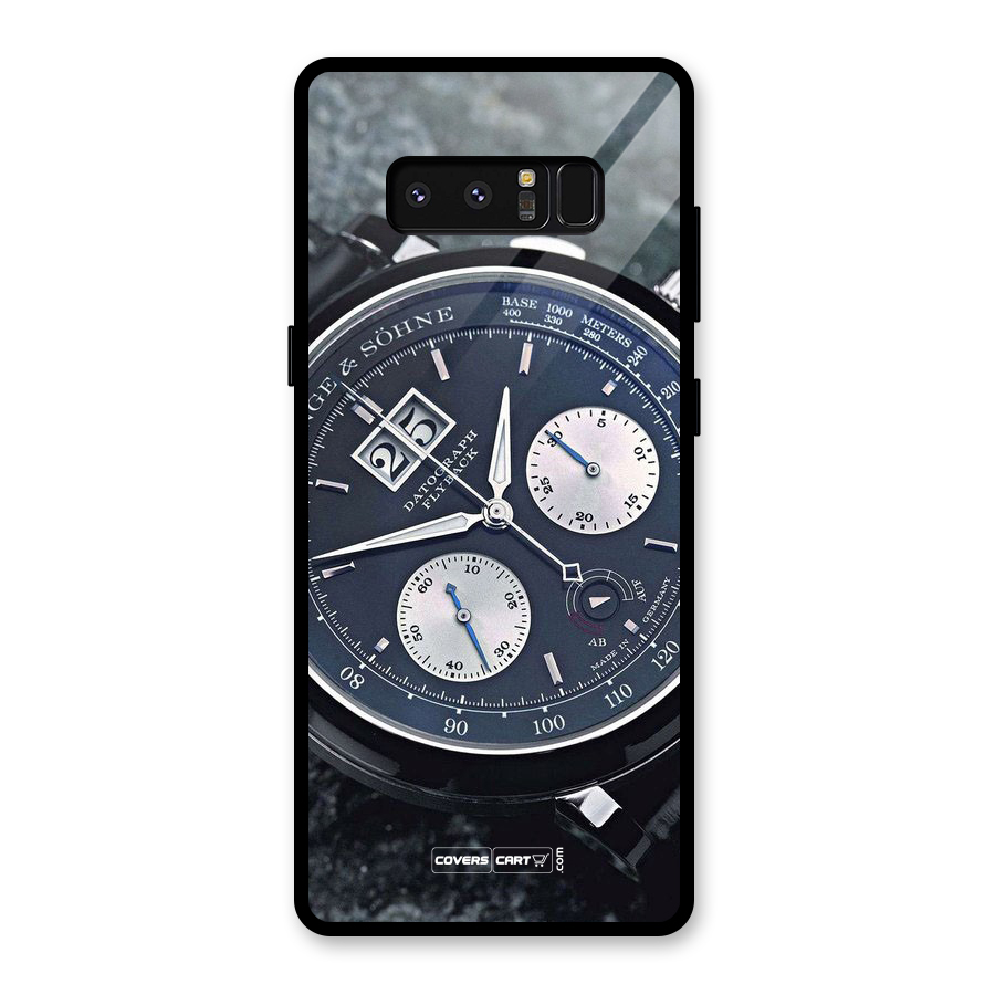 Classic Wrist Watch Glass Back Case for Galaxy Note 8