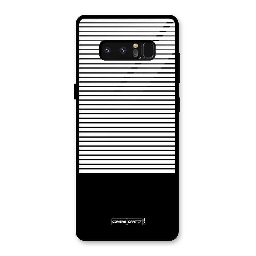 Classy Black Stripes Glass Back Case for Galaxy Note 8