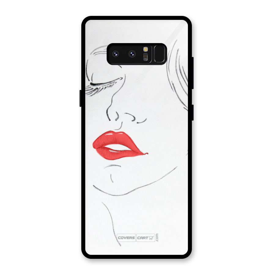 Classy Girl Glass Back Case for Galaxy Note 8