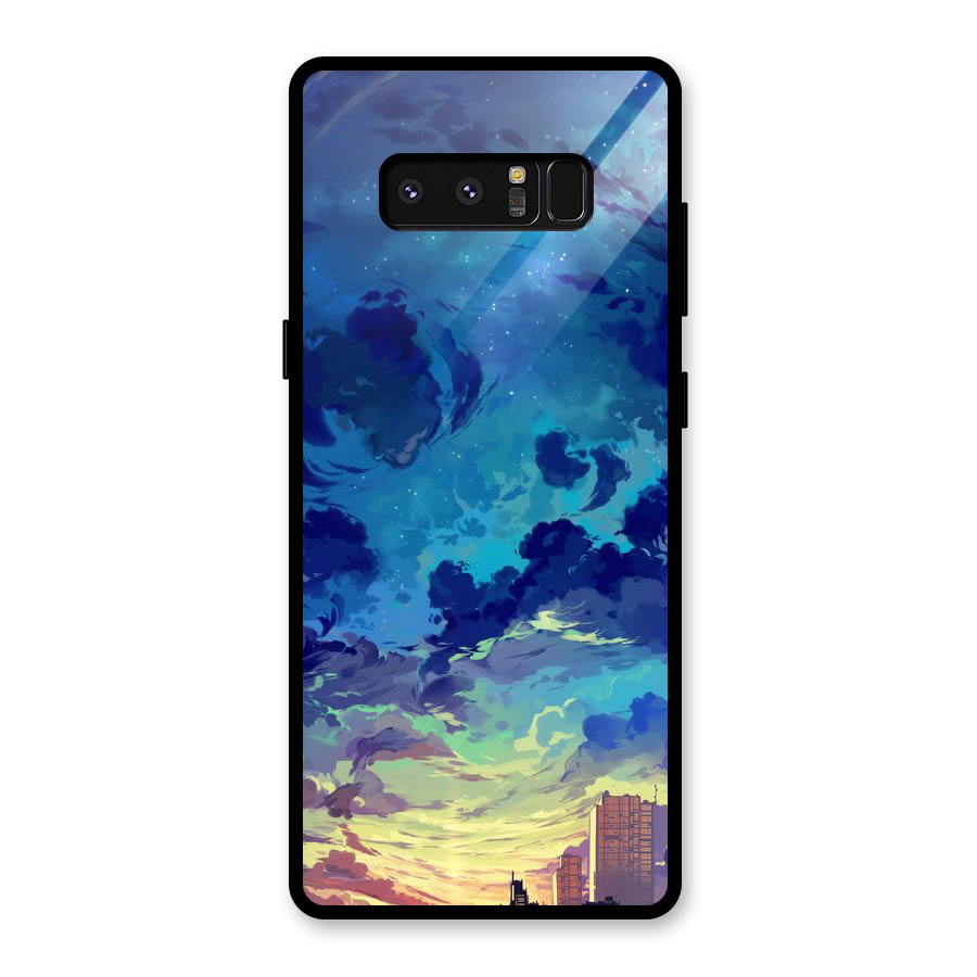 Cloud Art Glass Back Case for Galaxy Note 8