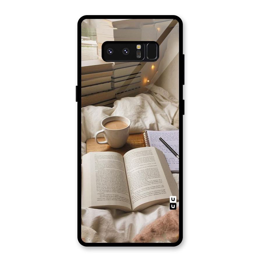 Coffee And Books Glass Back Case for Galaxy Note 8