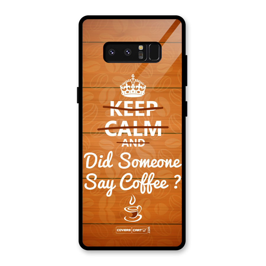 Coffee Ardour Glass Back Case for Galaxy Note 8