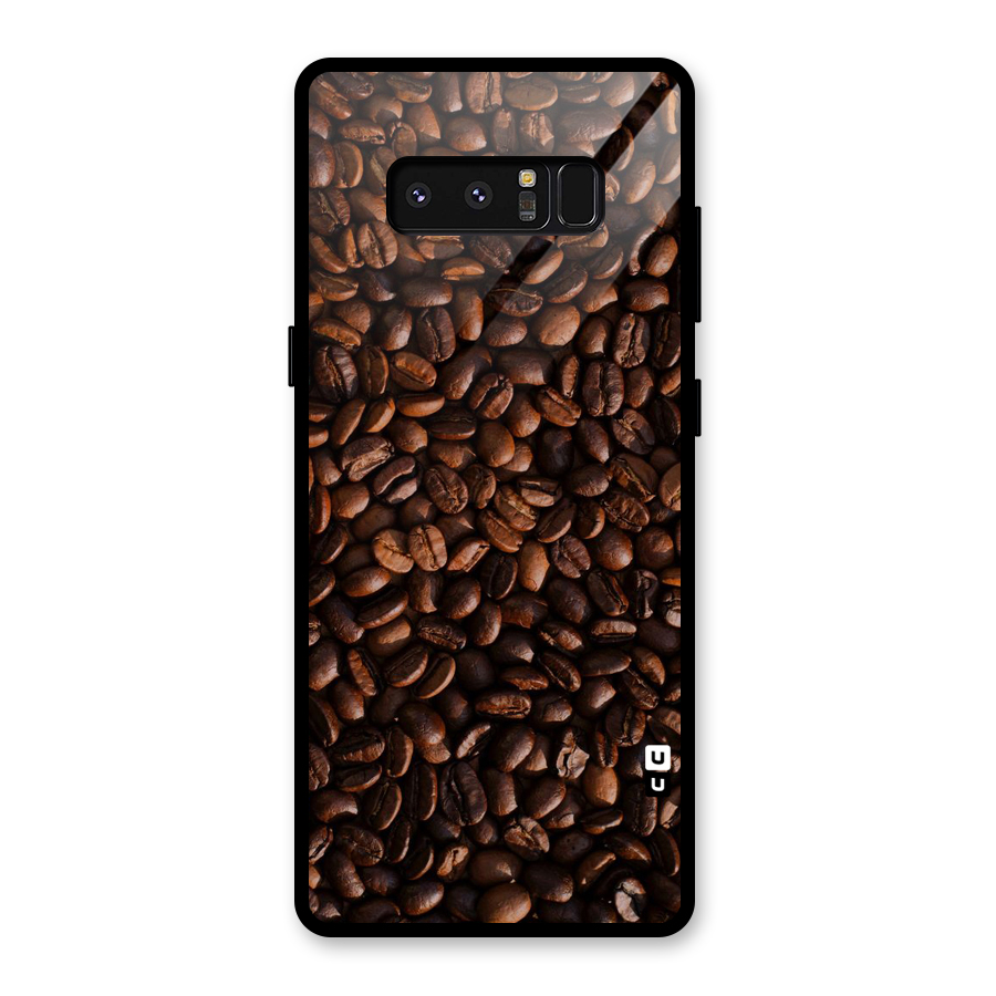 Coffee Beans Scattered Glass Back Case for Galaxy Note 8
