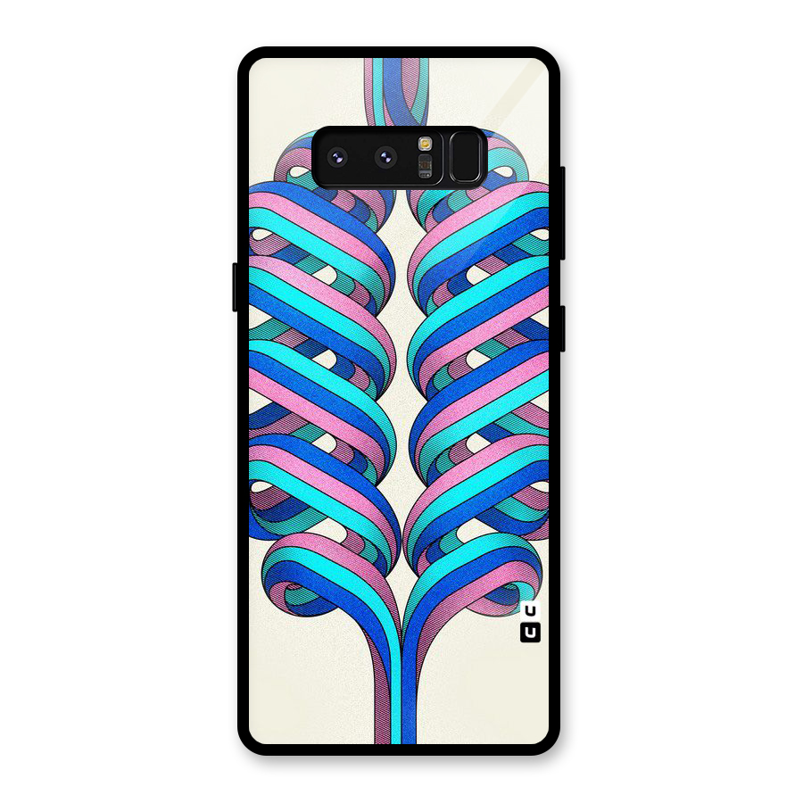 Coil Abstract Pattern Glass Back Case for Galaxy Note 8