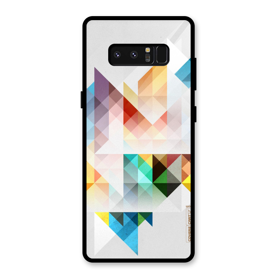 Colorful Geometric Art Glass Back Case for Galaxy Note 8