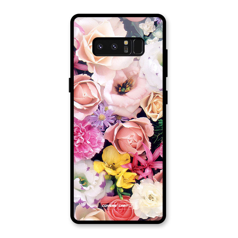 Colorful Roses Glass Back Case for Galaxy Note 8