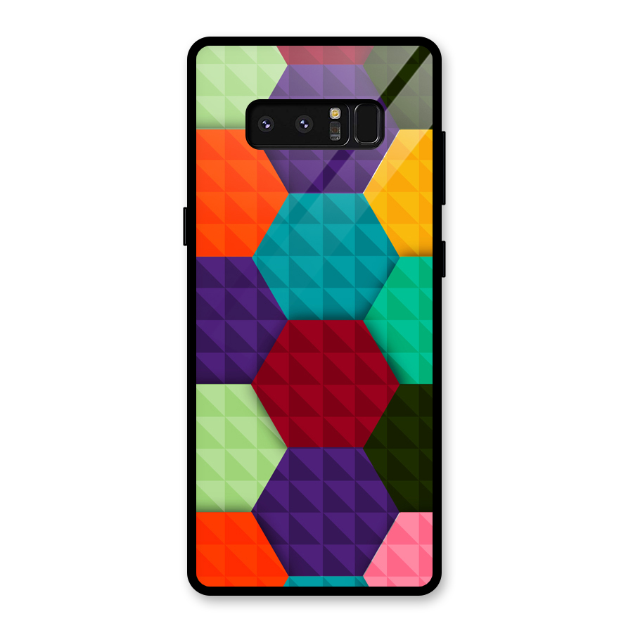 Colourful Abstract Glass Back Case for Galaxy Note 8