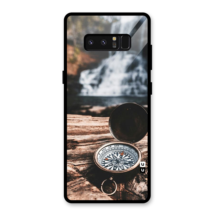 Compass Travel Glass Back Case for Galaxy Note 8