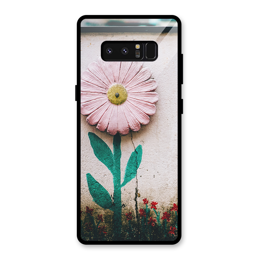Creativity Flower Glass Back Case for Galaxy Note 8