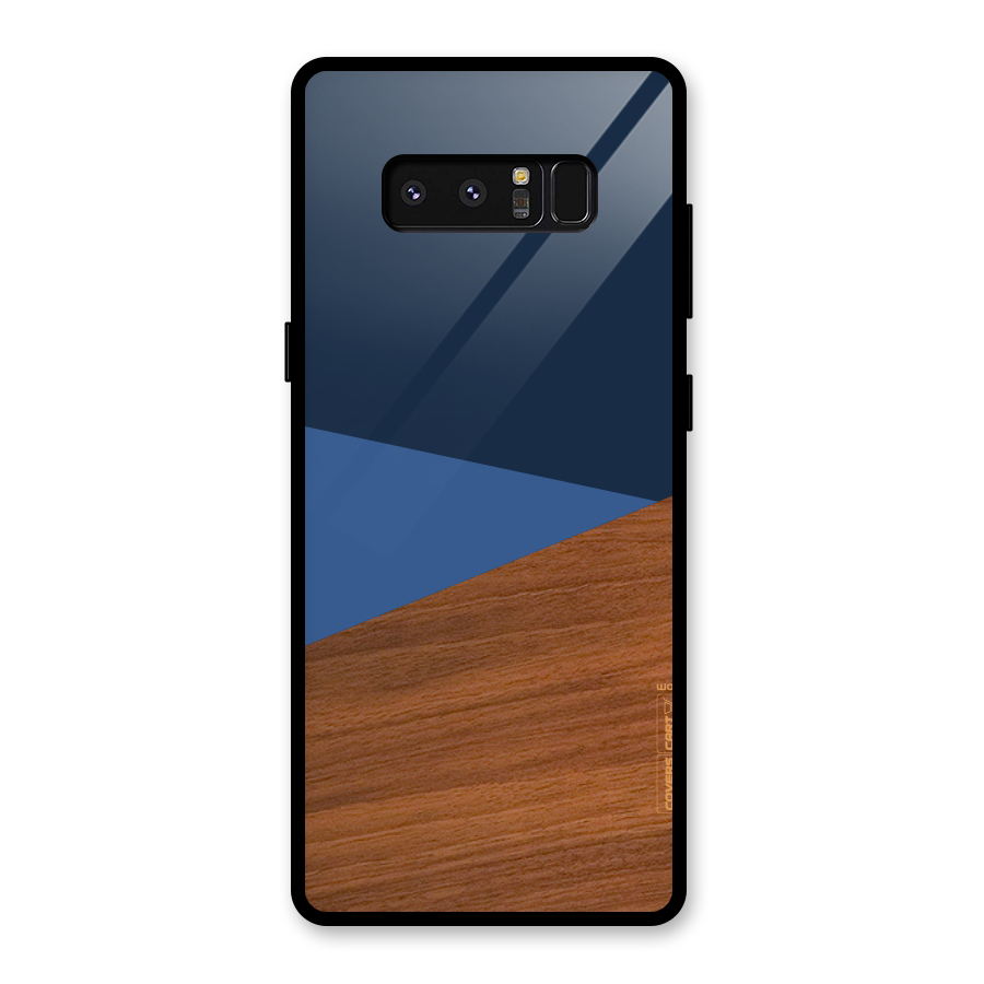 Crossed Lines Pattern Glass Back Case for Galaxy Note 8