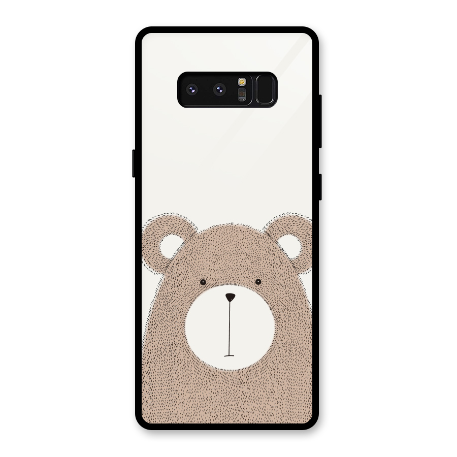 Cute Bear Glass Back Case for Galaxy Note 8