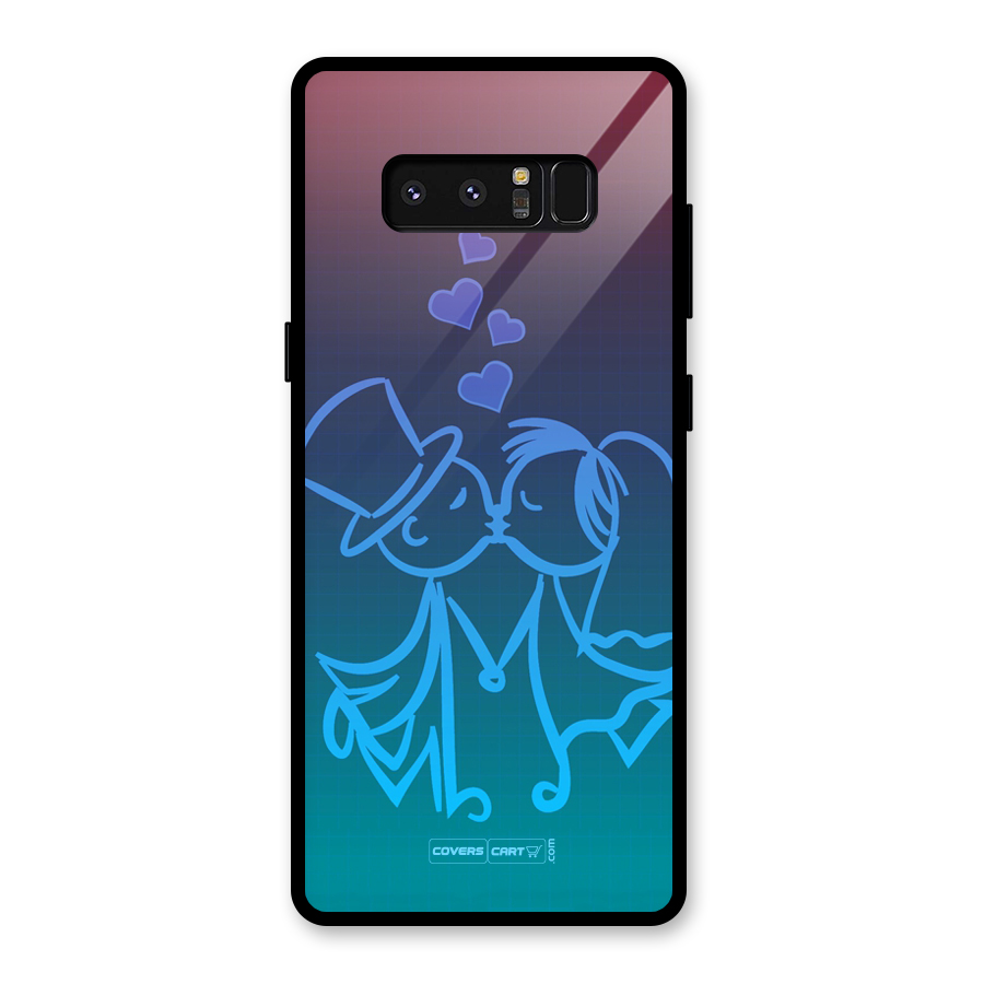 Cute Love Glass Back Case for Galaxy Note 8