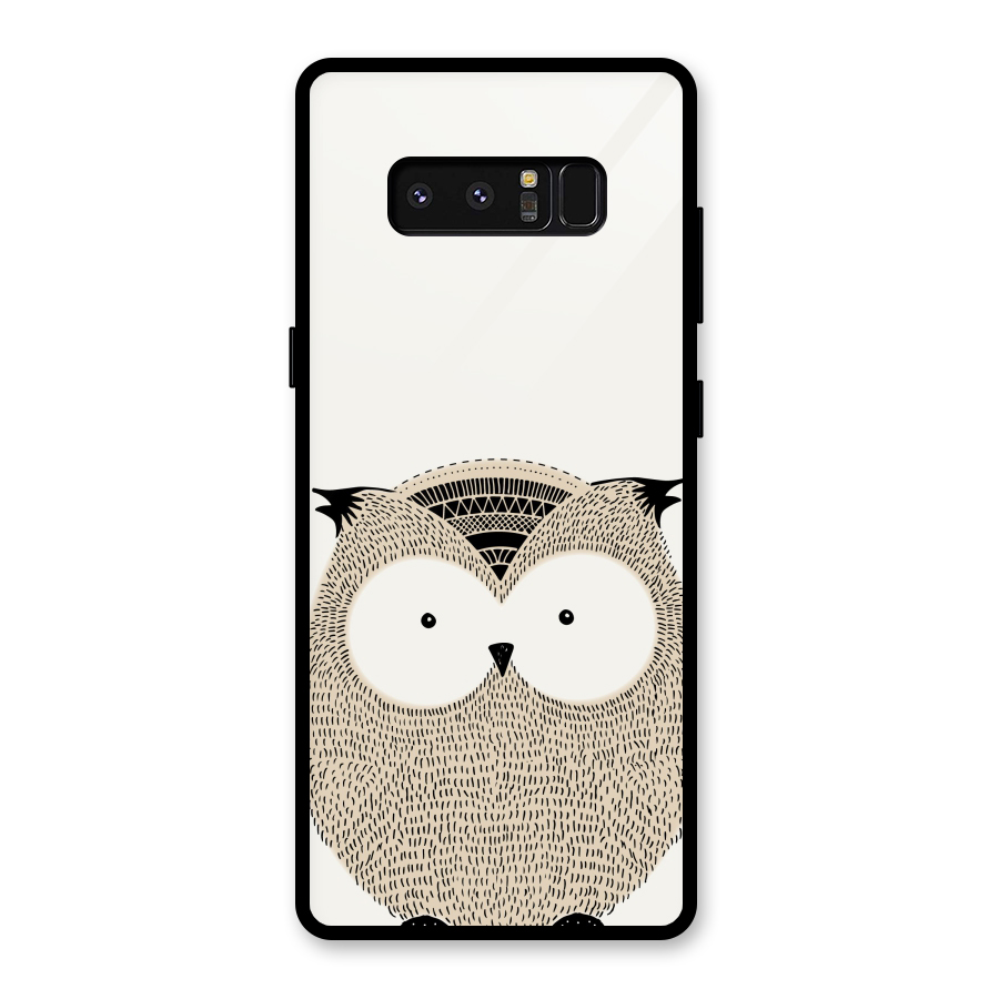 Cute Owl Glass Back Case for Galaxy Note 8