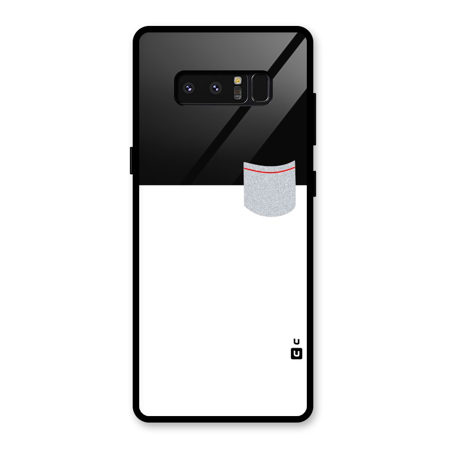 Cute Pocket Simple Glass Back Case for Galaxy Note 8