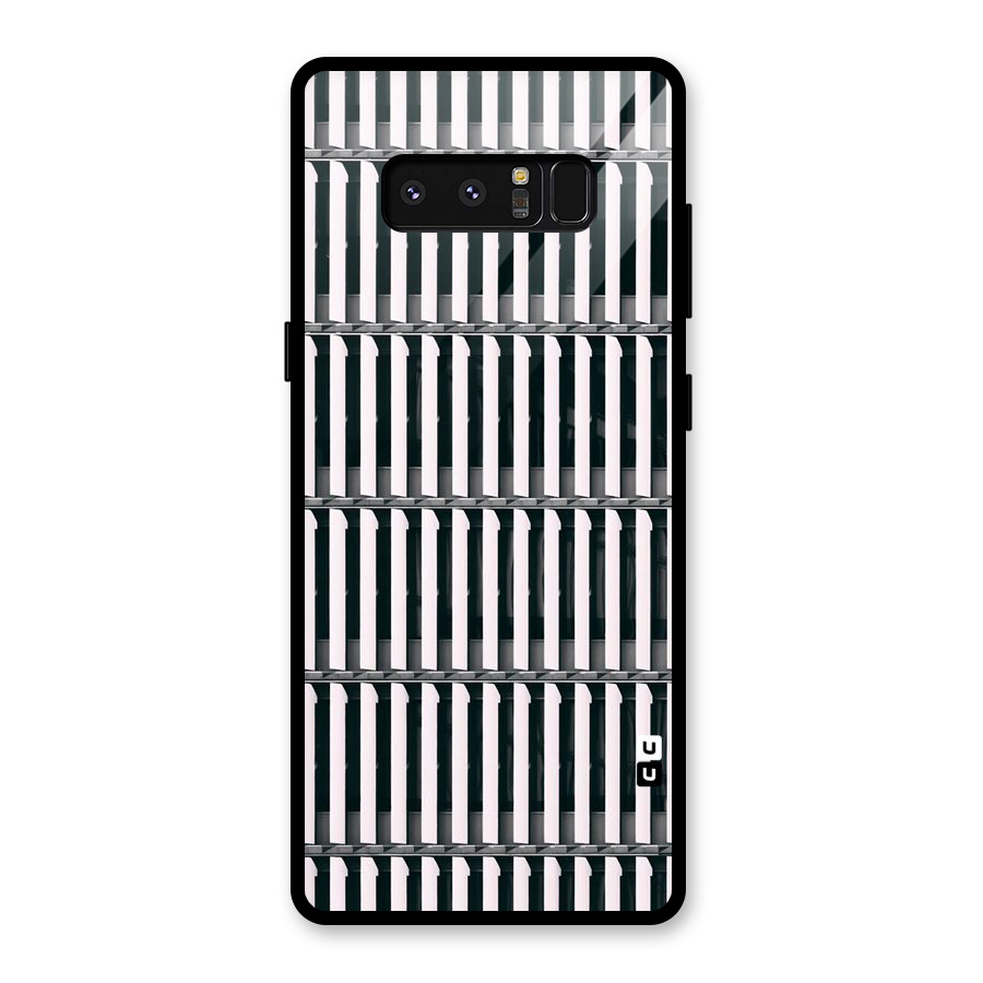 Dark Lines Pattern Glass Back Case for Galaxy Note 8