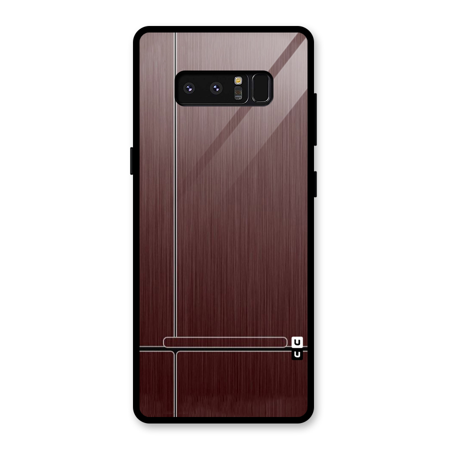 Dark Maroon Classic Design Glass Back Case for Galaxy Note 8