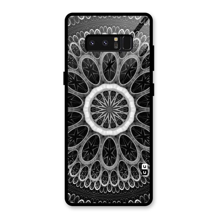 Dark Pattern Art Glass Back Case for Galaxy Note 8