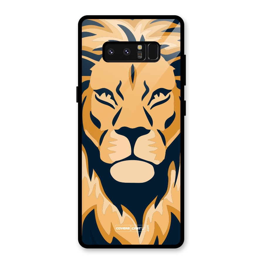 Designer Lion Glass Back Case for Galaxy Note 8