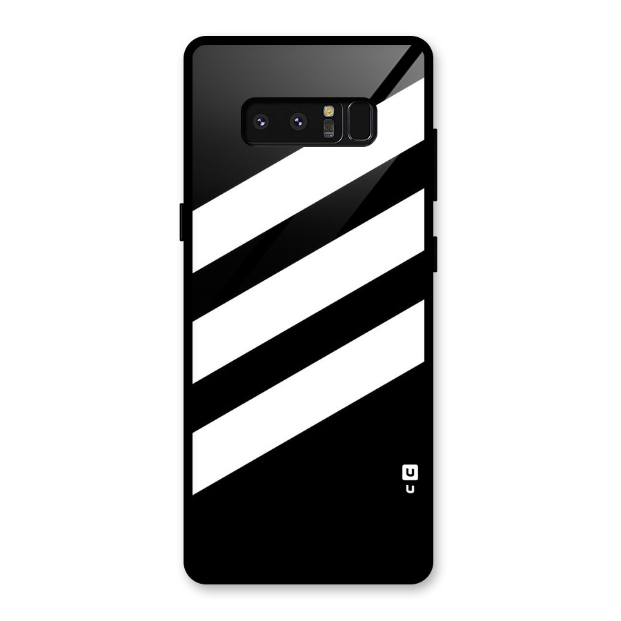 Diagonal Classic Stripes Glass Back Case for Galaxy Note 8