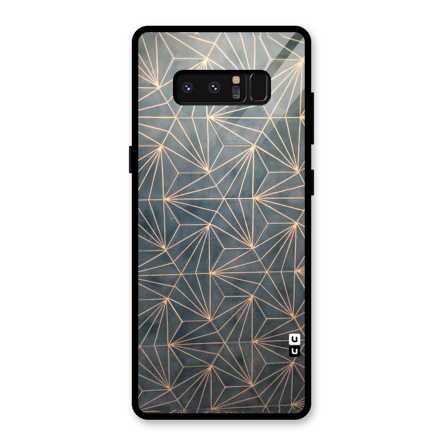 Dotted Lines Pattern Glass Back Case for Galaxy Note 8