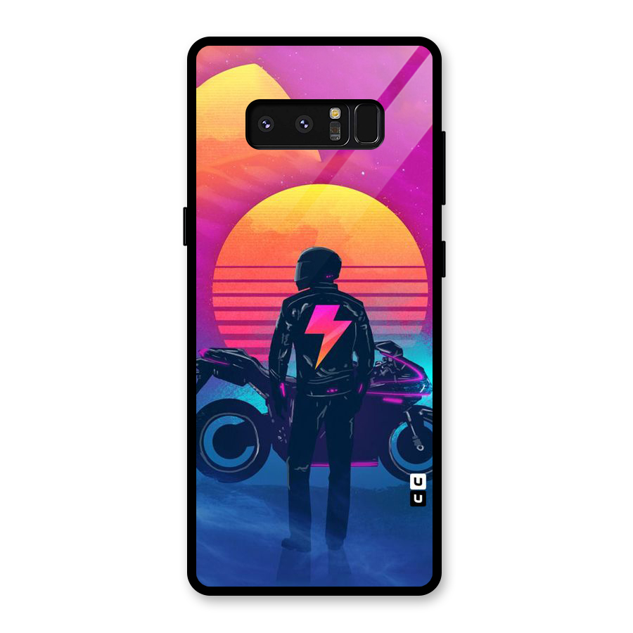 Electric Ride Glass Back Case for Galaxy Note 8