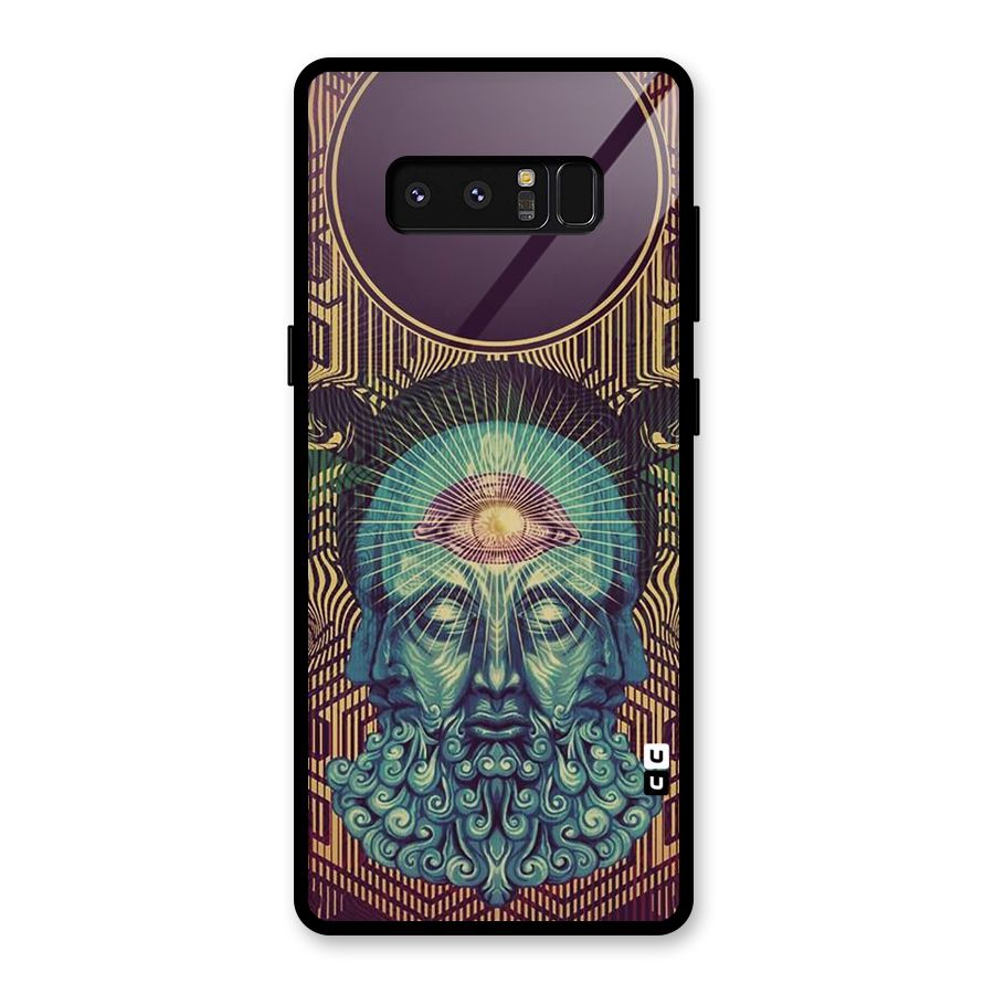 Eye Design Glass Back Case for Galaxy Note 8