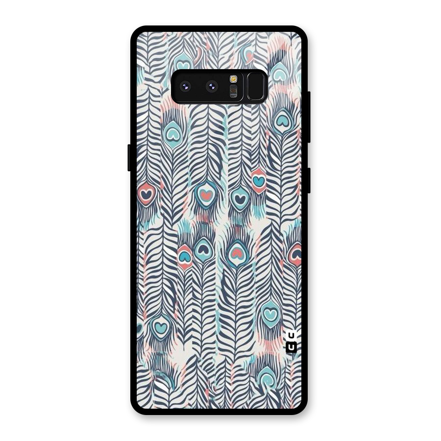 Feather Art Glass Back Case for Galaxy Note 8