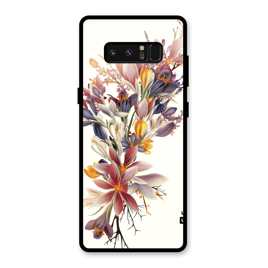 Floral Bouquet Glass Back Case for Galaxy Note 8