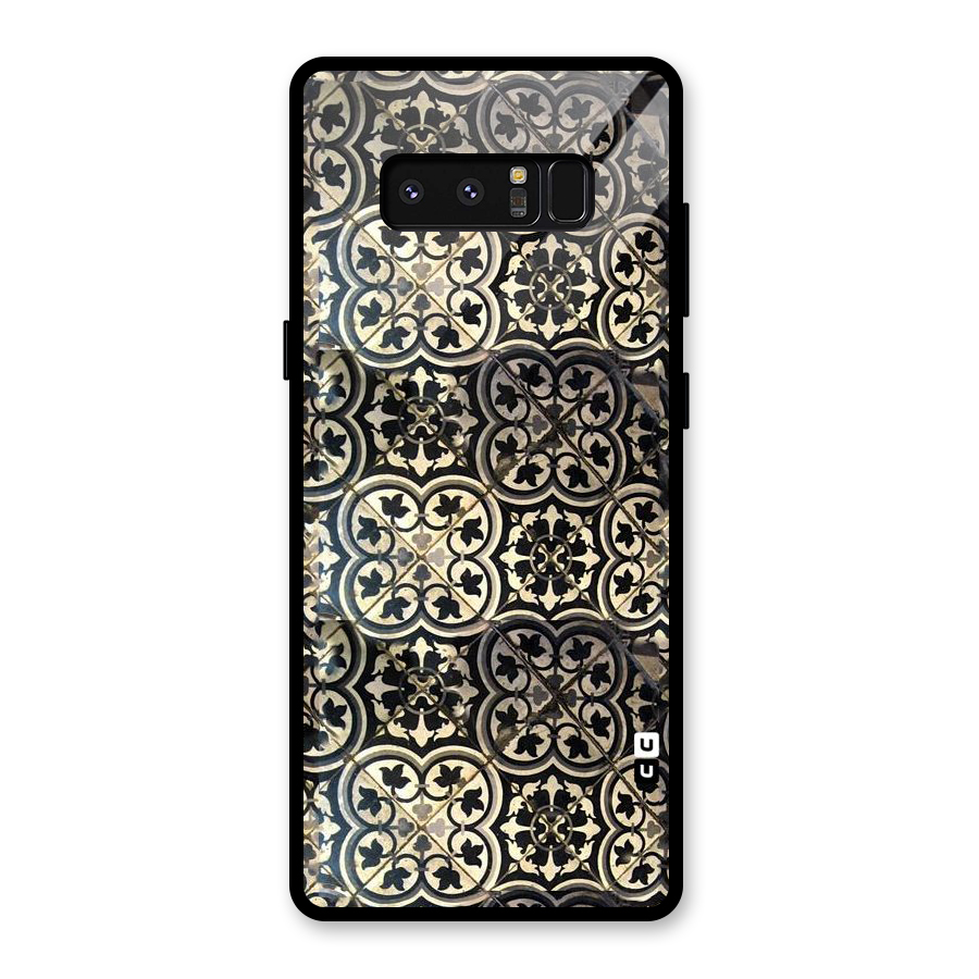 Floral Tile Glass Back Case for Galaxy Note 8