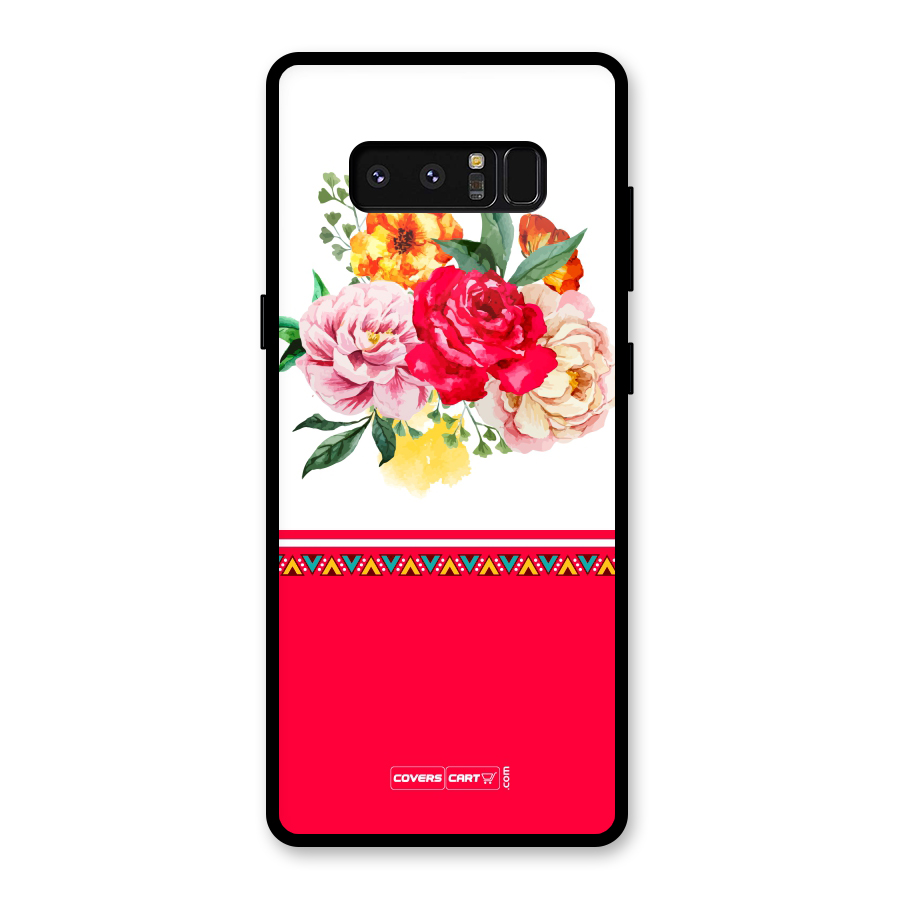 Flower Fusion Glass Back Case for Galaxy Note 8