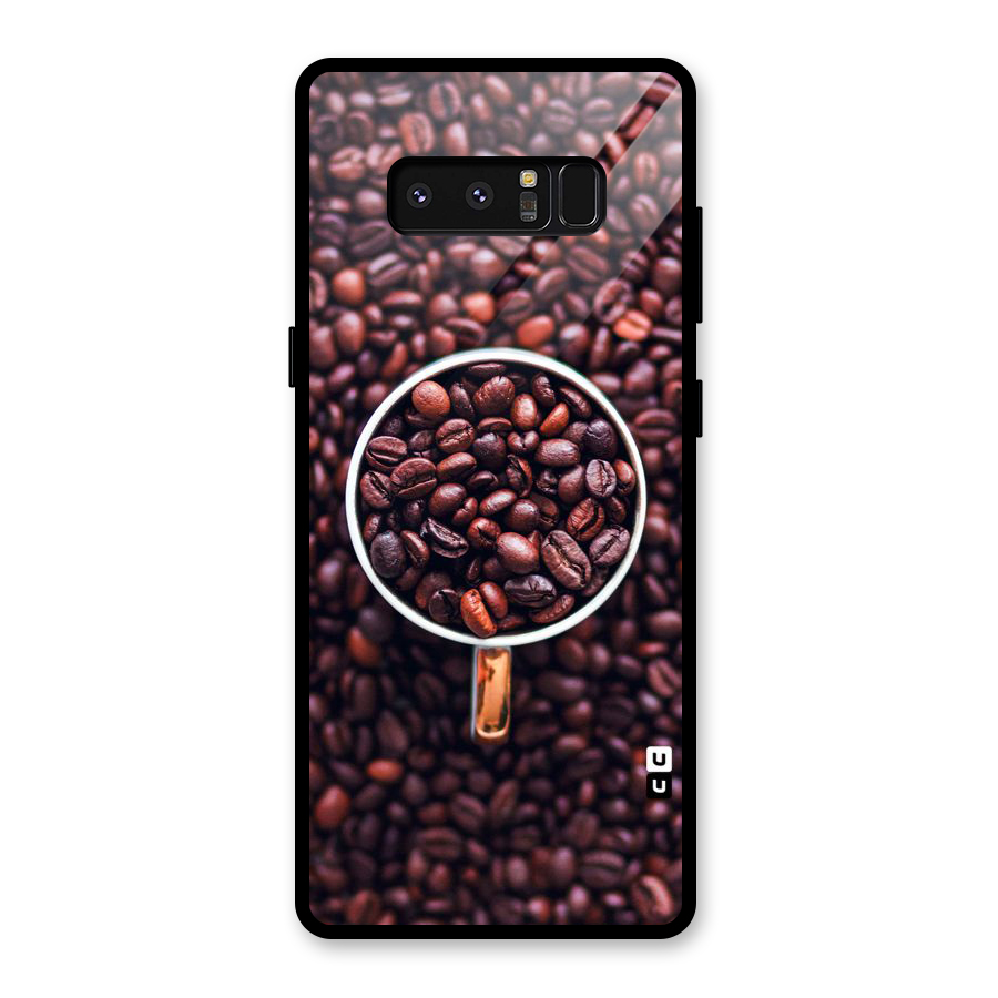 Focus Coffee Beans Glass Back Case for Galaxy Note 8