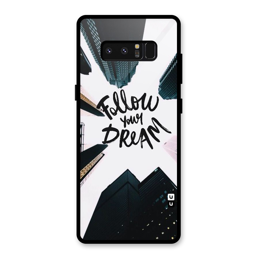 Follow Dream Glass Back Case for Galaxy Note 8