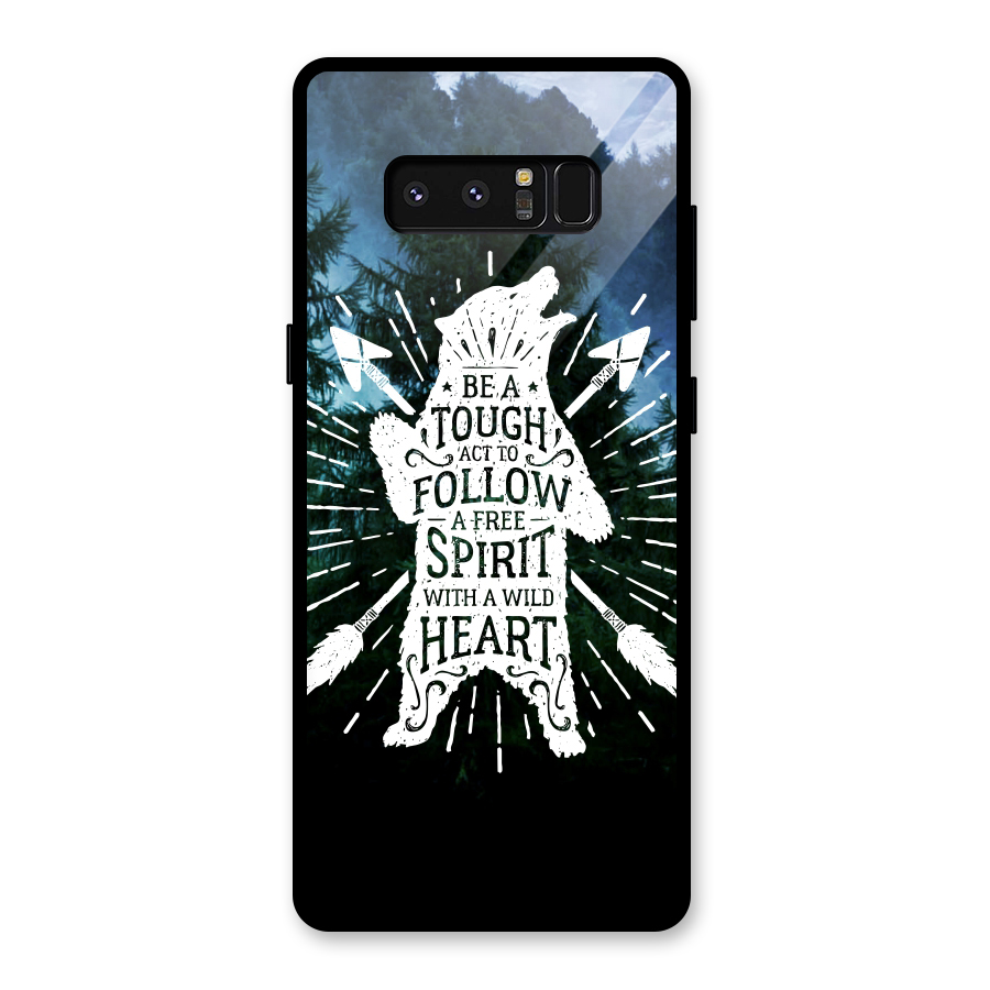 Follow Spirit Heart Glass Back Case for Galaxy Note 8