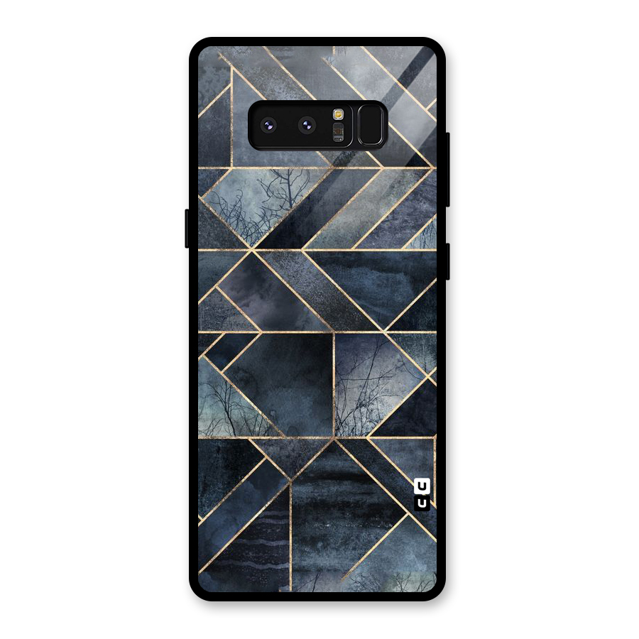 Forest Abstract Lines Glass Back Case for Galaxy Note 8