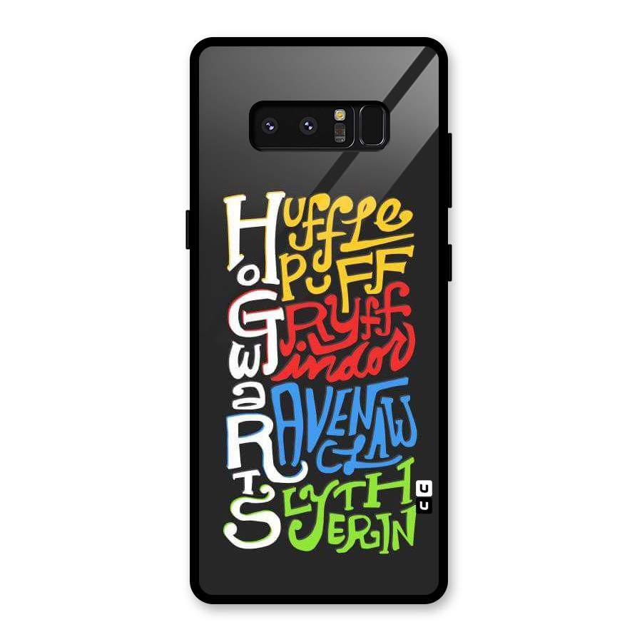 Four Colored Homes Glass Back Case for Galaxy Note 8