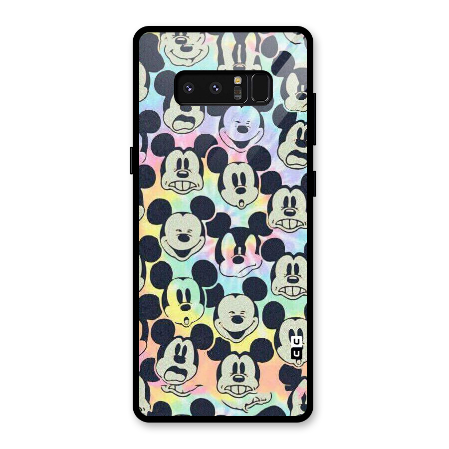 Fun Rainbow Faces Glass Back Case for Galaxy Note 8