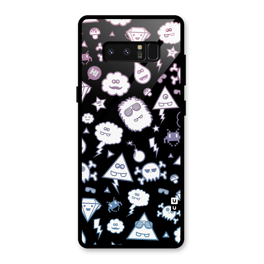 Funny Faces Glass Back Case for Galaxy Note 8