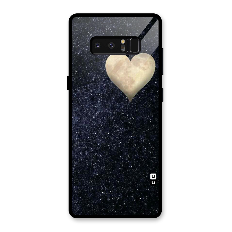Galaxy Space Heart Glass Back Case for Galaxy Note 8