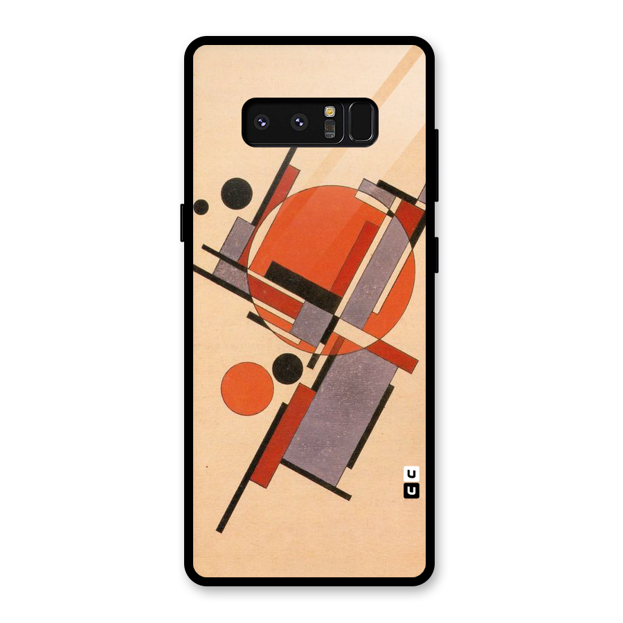 Geo Abstract Metrics Glass Back Case for Galaxy Note 8