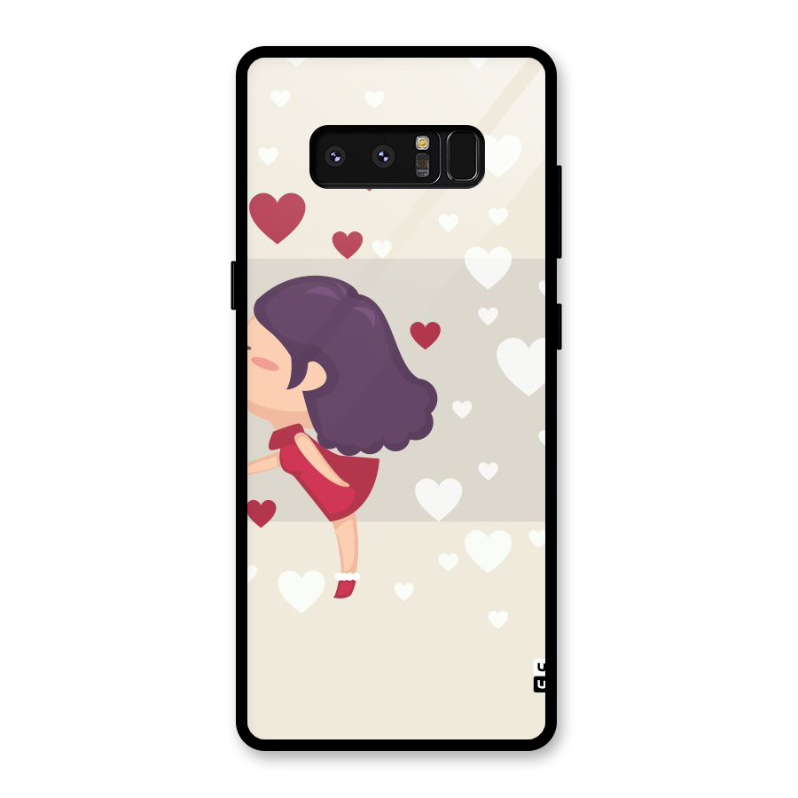 Girl in Love Glass Back Case for Galaxy Note 8