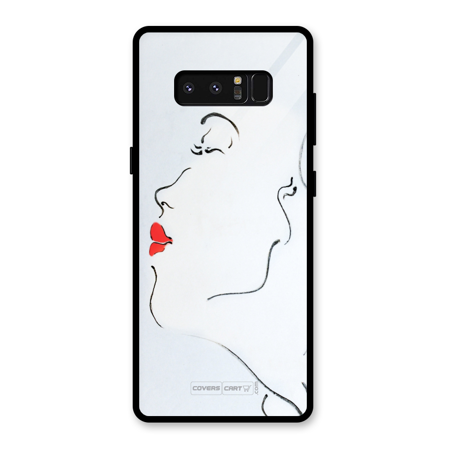 Girl in Red Lipstick Glass Back Case for Galaxy Note 8