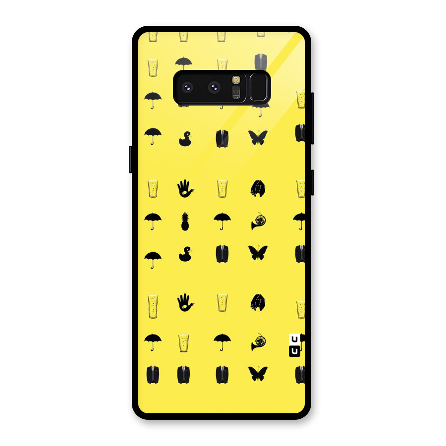 Glass Pattern Glass Back Case for Galaxy Note 8