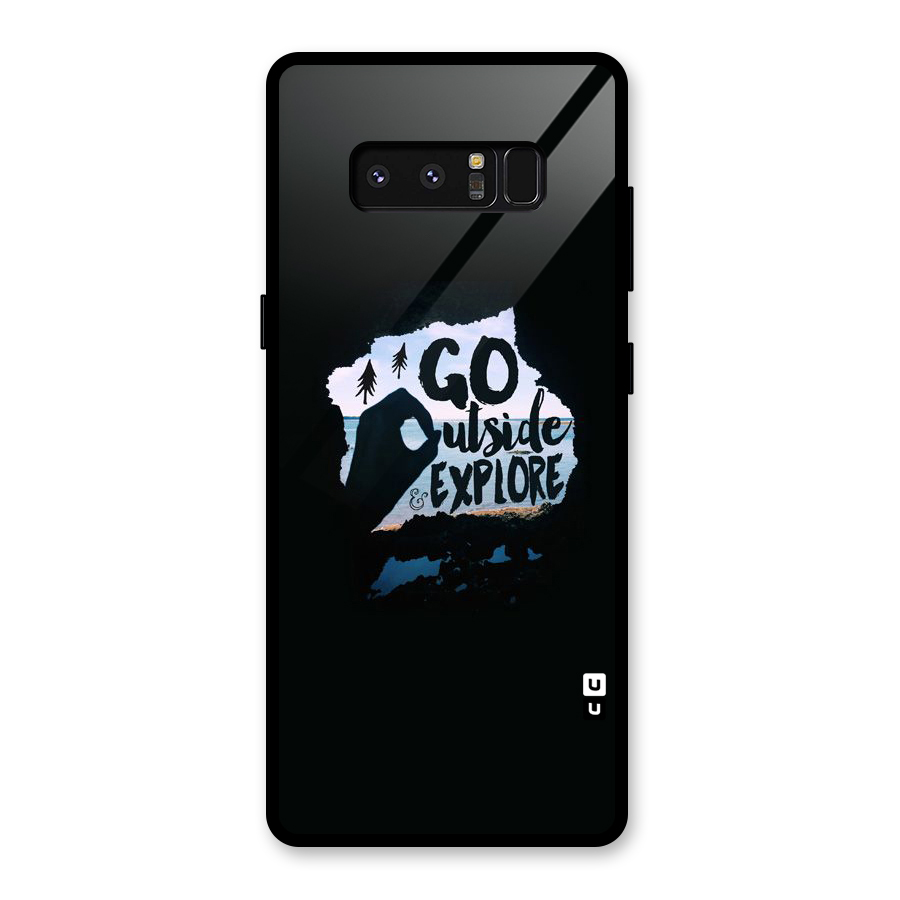 Go Outside Glass Back Case for Galaxy Note 8